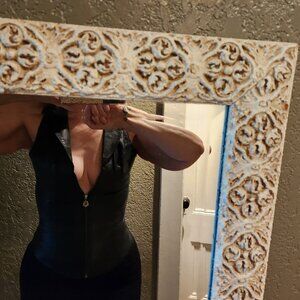 Highly detailed leather vest, fits like size 4